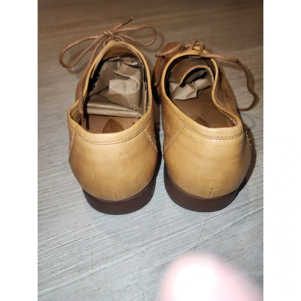 Trotters Mens Tan Leather Square Toe Lace‎ Up Oxford Dress Shoes Size 45 EU 12US